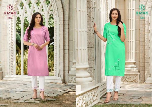 Rayan Tarasa 1-Cotton-Kurti-With-Bottom